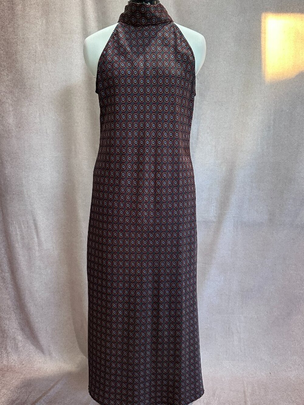 Banana Republic Satin Halter Midi Dress, M